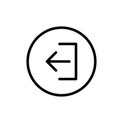 Obraz premium Logout exit icon Thin line art isolated
