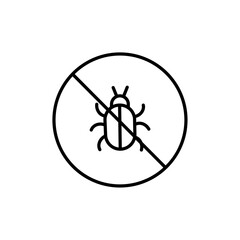 Naklejka premium Pest control icon Thin line art isolated