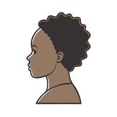 black woman with natural hair silhouette icon, black woman with natural hair silhouette vector