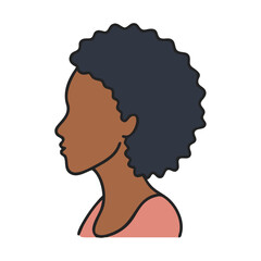 black woman with natural hair silhouette icon, black woman with natural hair silhouette vector