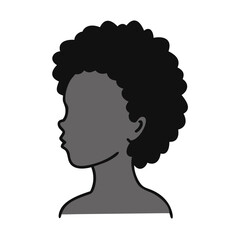 black woman with natural hair silhouette icon, black woman with natural hair silhouette vector