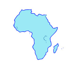 map of africa vector icon, map of africa vector illustration - simple illustration of map of africa, perfect for map of africa logos and icons