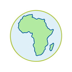 map of africa vector icon, map of africa vector illustration - simple illustration of map of africa, perfect for map of africa logos and icons