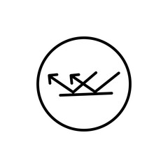 rebound icon Thin line art isolated