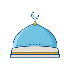 Naklejka premium dome of the mosque vector icon, dome of the mosque vector illustration - simple illustration of dome of the mosque, perfect for dome of the mosque logos and icons