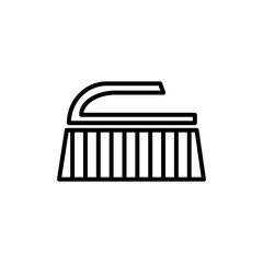 Scrubbing brush icon Thin line art isolated