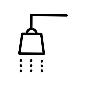 recommend clip art: Shower head icon Thin line art isolated
