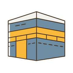 kaaba vector icon, kaaba vector illustration - simple illustration of kaaba, perfect for kaaba logos and icons
