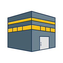 kaaba vector icon, kaaba vector illustration - simple illustration of kaaba, perfect for kaaba logos and icons
