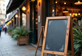 Chalkboard Menu Display: Eye-Catching Restaurant Signage for Cafes and Eateries, Perfect for Outdoor Promotions and Customer Engagement