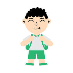 Boy Back to School in Uniform