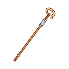 pilgrim s walking staff vector icon, pilgrim s walking staff vector illustration - simple illustration of pilgrim s walking staff, perfect for pilgrim s walking staff logos and icons
