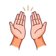 prayer hands vector icon, prayer hands vector illustration - simple illustration of prayer hands, perfect for prayer hands logos and icons