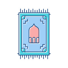 prayer rug vector icon, prayer rug vector illustration - simple illustration of prayer rug, perfect for prayer rug logos and icons