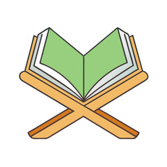 quran stand vector icon, quran stand vector illustration - simple illustration of quran stand, perfect for quran stand logos and icons