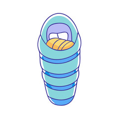 sleeping bag for mina tents vector icon, sleeping bag for mina tents vector illustration - simple illustration of sleeping bag for mina tents, perfect for sleeping bag for mina tents logos and icons