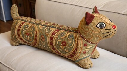 pillow in the shape of a cat