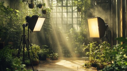 eco-friendly food production, professional photoshoot studio