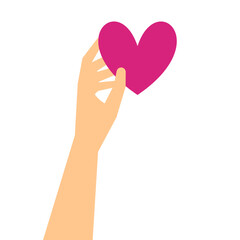 Illustration of Hands Holding a Heart