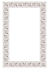 A4 frame with doodle pattern. Design element for prints, backgrounds, template, web pages and textile pattern.
