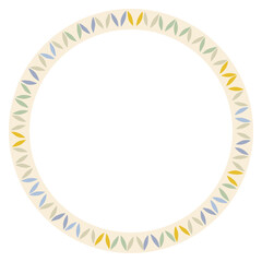 Round frame with doodle pattern. Design element for prints, backgrounds, template, web pages and textile pattern.