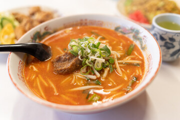 用意された美味しい担々麵