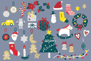 クリスマスのモチーフイラスト　セット