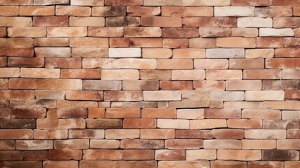Fototapeta premium Cream and Red Brick Wall Texture for Background Use in Design Projects, Architectural Visuals, and Interior Decoration Ideas