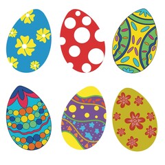 Easter Eggs, Easter Egg Festival, Colorful Ovals, Eggs with Multiple Patterns, Easter Egg Patterns on Product Surfaces, Fabric Print Patterns, Fabric Patterns, Covers, Wraps.