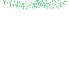 Obraz premium Green Leafy Vines Illustration