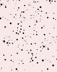 Simple Chaotic Dots Pattern, Seamless Pattern, Retro, Random Polka Dots Pattern, EPS 10, Monochrome, Grunge, Vector