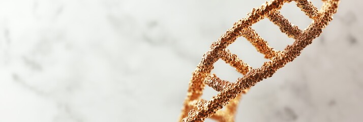 DNA repair concept. DNA strand representation on a marble background.