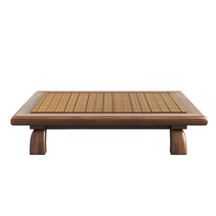 Low Table with Tatami Mat on transparent background.