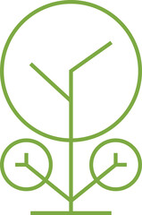Tree Icon Line Art
