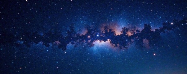 Naklejka premium Dark, star-filled night sky Sparkling celestial bodies , astrophysics, space, universe