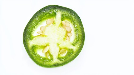 Close-up of a Green Pepper Slice