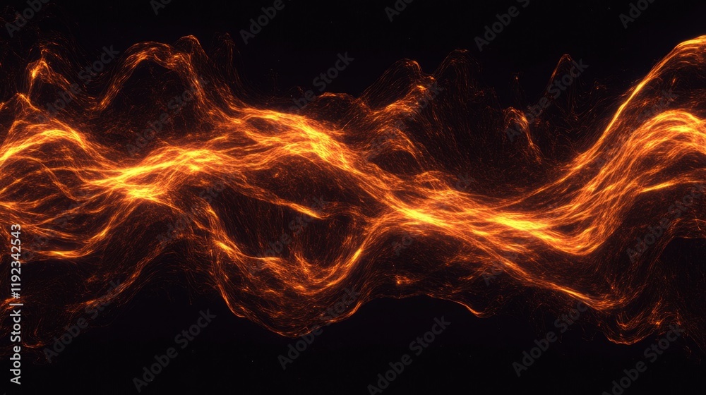 Poster a digital abstract representation of light waves traveling at immense speed through space, with ener