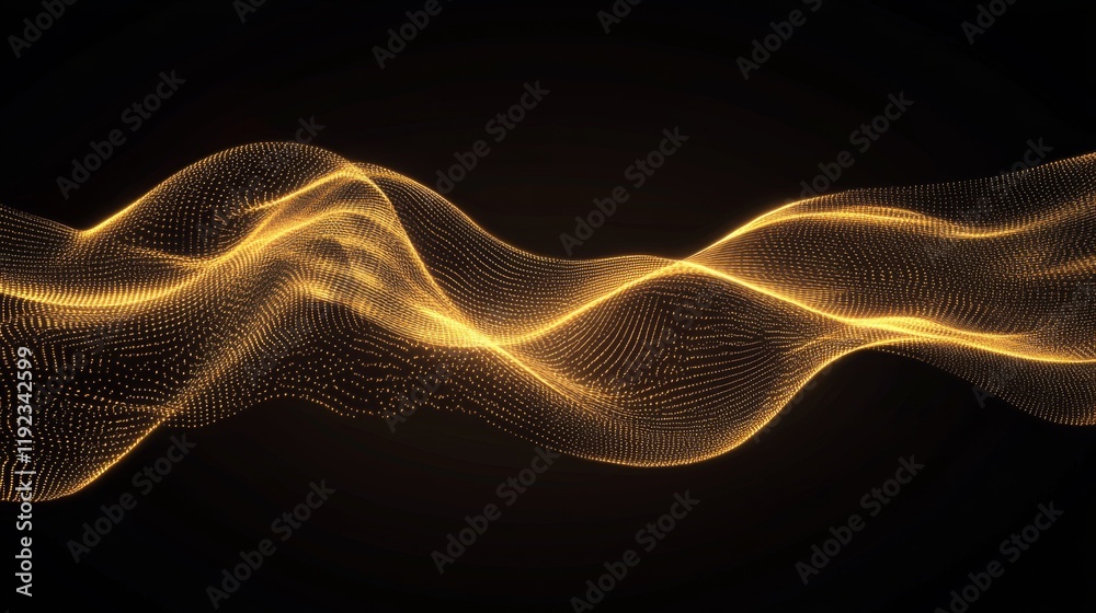 Aufkleber a digital abstract representation of light waves traveling at immense speed through space, with ener
