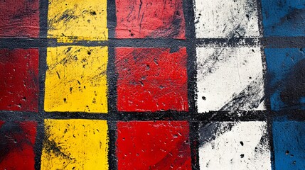 Colorful Square Pattern Abstract Art