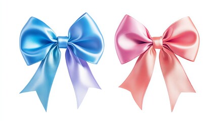 Fototapeta premium Elegant Satin Bows in Vibrant Colors