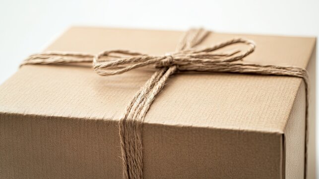 Rustic Gift Box with Natural Twine