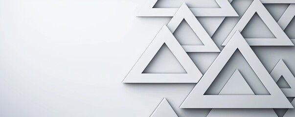 Obraz premium Triangle abstract background idea. Abstract design featuring overlapping geometric triangles in a minimalist style.