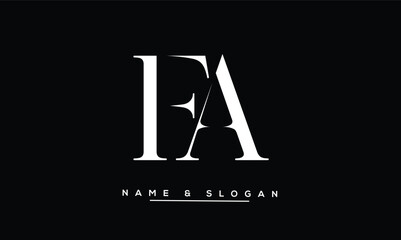 FA, AF Abstract Letters Logo Monogram