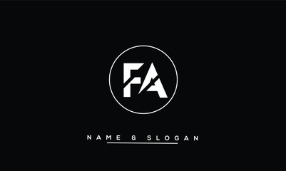 FA, AF Abstract Letters Logo Monogram