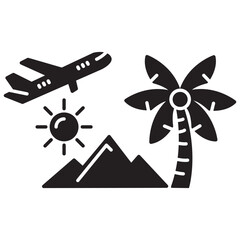 Travel icon or logo isolated sign symbol vector illustration - high-quality black style vector icons