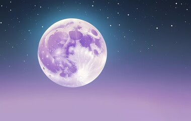 Fototapeta premium Purple gradient mystical moonlight sky with clouds and stars phone background wallpaper