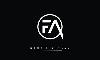FA, AF Abstract Letters Logo Monogram