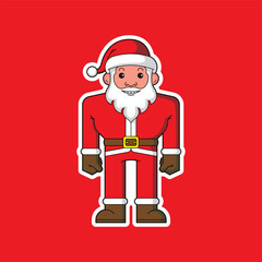 a santa claus in full costume.eps