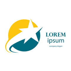 Obraz premium successful victory star logo design