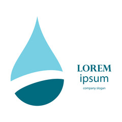 fresh blue water drop design